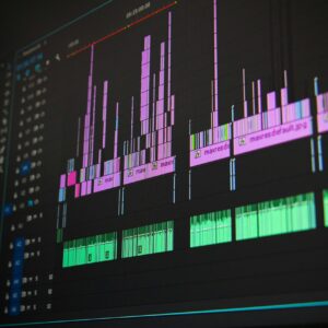 Computer screen displaying financial graph for industrial tax verification and payment services.