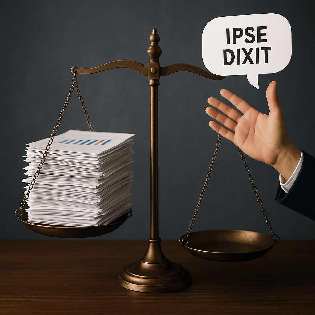 Valuations should never be based solely on Ipse Dixit!
